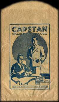 Timbre-monnaie Capstan sigarette e tabacco - 1000 lire dans sachet papier - Italie - face