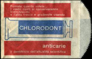 Timbre-monnaie Chlorodont type 2- 1 lira - Italie - face