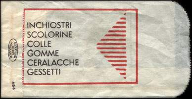 Timbre-monnaie Diletti 10 lire dans sachet papier type 2 - Italie - dos