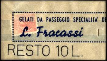 Timbre-monnaie Fracassi à Jesi 10 lire sachet type 1 - Italie - face