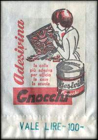 Timbre-monnaie Stilo Extra inchiostro adatto per tutte le penne - Gnocchi - Adesivina la colla pi� adesiva per uffico la casa la suola - Italie - 100 lire avec magasin valeur - face
