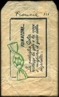 Timbre-monnaie Golia - Davide Caremoli - Milano - 90 lire dans sachet papier - dos