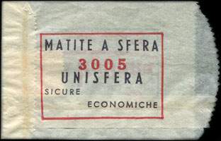 Timbre-monnaie Lyra Italiana acquarell - 10 lire dans sachet papier - Italie - dos