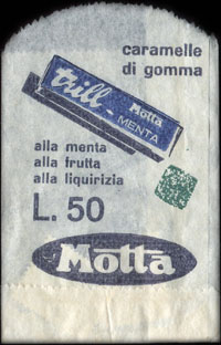 Timbre-monnaie Motta 50 lire - Italie - dos