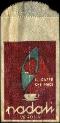Timbre-monnaie Nadali - Verona - Il caffé che piace - 20 lire dans sachet papier - Italie - face