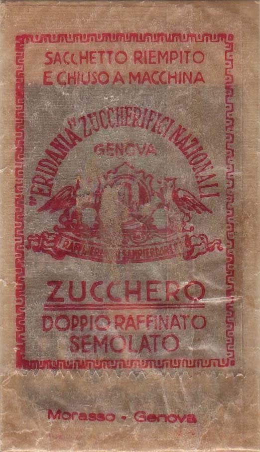 Sachet de sucre distribu� avec le caf� Nadali - dos