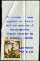 Timbre-monnaie 10 lires sous aachet plastique imprimé - Supermercati PAM - Italie - face