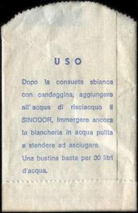 Timbre-monnaie Sinodor - 50 lires dans sachet papier (avec cachet) - Italie - dos