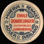Timbre-monnaie de 25 pfennig sur fond rouge �mis par Emile Dondelinger au Luxembourg - avers