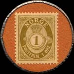 Timbre-monnaie de 1 ore �mis par Nielsen en Norv�ge - revers