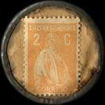 Timbre-monnaie 2 centavos Schneider �mis � Lisbonne au Portugal - revers