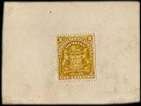 Timbre-monnaie de 1 shilling sur carton type 1 �mis par Marshall Hole � Bulawayo en Rhod�sie (Zimbabwe) - dos