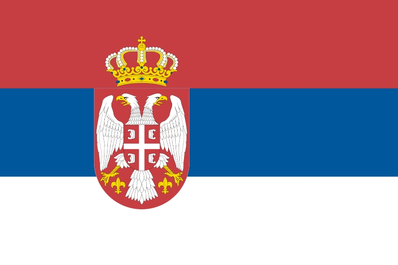 Drapeau serbe - Serbie