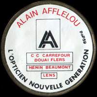 Monnaie publicitaire Alain Afflelou - C C Carrefour Douai Flers - H�nin Beaumont - Lens - L�opticien nouvelle g�n�ration - sur 10 francs Mathieu