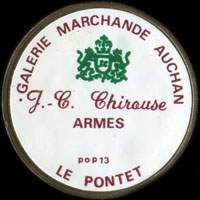 Monnaie publicitaire J.-C. Chirouse - Armes - Galerie Marchande Auchan - Le Pontet - sur 10 francs Mathieu