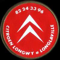Monnaie publicitaire Citron Longwy  Longlaville - 82.24.33.96 - sur 10 francs Mathieu