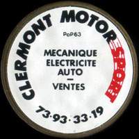 Monnaie publicitaire Clermont Motor Sport - M�canique Electricit� Auto - Ventes - 73.93.33.19 - sur 10 francs Mathieu