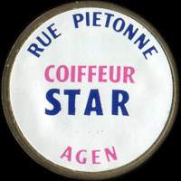 Monnaie publicitaire Coiffeur Star - Rue Pi�tonne Agen - sur 10 francs Mathieu