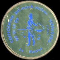 Monnaie publicitaire Coiffochan Diffusion - gal. march. Auchan - 90 31 14 09 - Le Pontet - sur 10 francs Mathieu