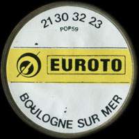 Monnaie publicitaire Euroto - 21.30.32.23 - Boulogne-sur-Mer - sur 10 francs Mathieu