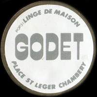 Monnaie publicitaire Linge de Maison - Godet - Place St-L�ger Chamb�ry  - sur 10 francs Mathieu