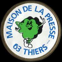 Monnaie publicitaire Maison de la Presse - 63 Thiers - sur 10 francs Mathieu
