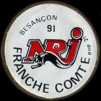 Monnaie publicitaire NRJ Franche-Comté - Besançon 91 - sur 10 francs Mathieu