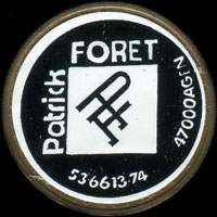Monnaie publicitaire Patrick Fort - 47000 Agen - 53 66 13 74 - sur 10 francs Mathieu