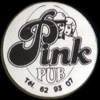 Monnaie publicitaire Pink Pub - T�l. 62 93 07 - sur 10 francs G�nie (imitation de Pile ou Pub)