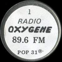 Monnaie publicitaire Radio Oxygene 89.6 FM sur 5 francs Semeuse