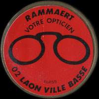 Monnaie publicitaire Rammaert votre opticien - 02 Laon ville basse - sur 10 francs Mathieu