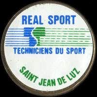 Monnaie publicitaire Real Sport - Techniciens du Sport - Saint-Jean-de-Luz - sur 10 francs Mathieu