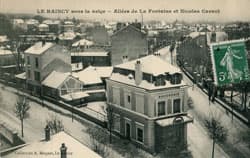 Le Raincy sous la neige - All�es de la Fontaine et Nicolas-Carnot