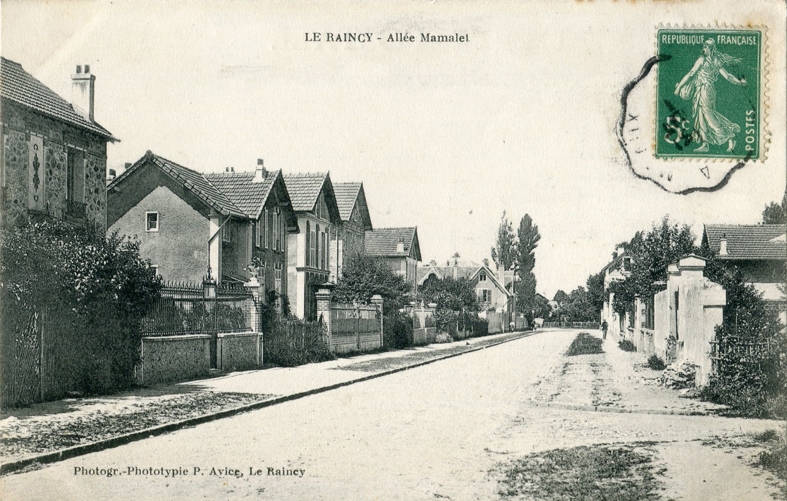 Le Raincy - Allée Mamalet en 1912