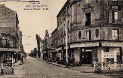 Le Raincy - Le début de l'Avenue Thiers en arrivant de Pavillons-sous-Bois en 1944
