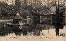 Le Raincy - Avenue Thiers et Boulevard de l'Ouest - L'Etang du Ch�teau en 1909