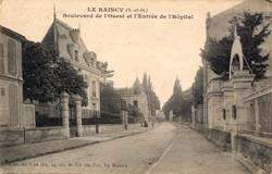 Le Raincy - Le Boulevard de l'Ouest et l'entrée de l'Hôpital en 1922