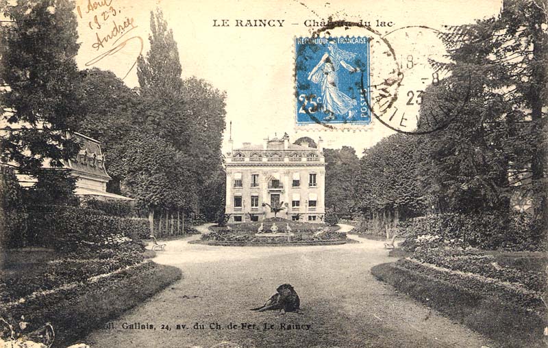 Le Raincy - Le Ch�teau du Lac en 1923
