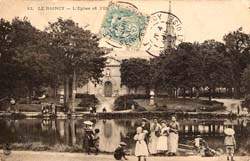 Le Raincy - L'Eglise et l'étang en 1903