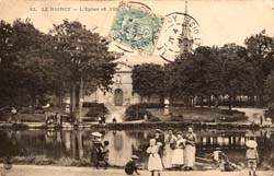 Le Raincy - L'Eglise et l'�tang en 1903