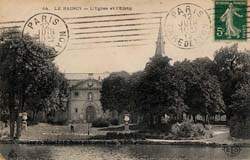 Le Raincy - l'Eglise et l'Etang en 1912