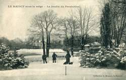 Le Raincy sous la neige - Le Jardin du Presbyt�re
