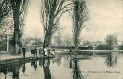 Le Raincy - P�cheurs � la Pi�ce de'eau en 1907