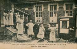 Le Raincy - Hôpital Valère-Lefèbvre - Centre Chirurgical du Raincy - Arrivée des Blessés en 1917