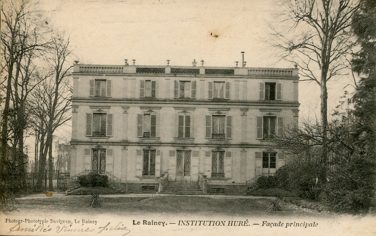 Le Raincy - Institution Huré - Façade principale