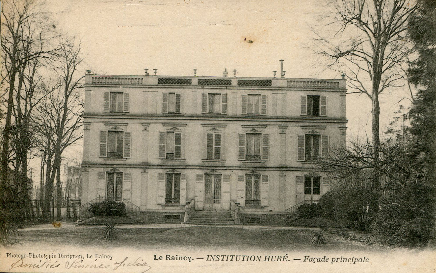 Le Raincy - Institution Hur� - Fa�ade principale