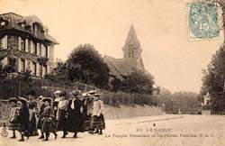 Le Raincy - Le Temple Protestant et les Petites Familles Hérold en 1905
