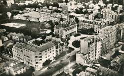 Le Raincy - Vue a�rienne - La Mairie et les Nouveaux Immeubles