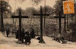 Clichy-sous-Bois - Les trois croix de N-D des Anges élevées sur l'emplacement du Miracle en 1921