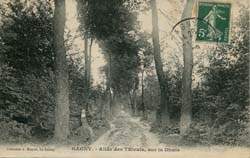 Gagny - All�e des Tilleuls, sur la Dhuys en 1909
